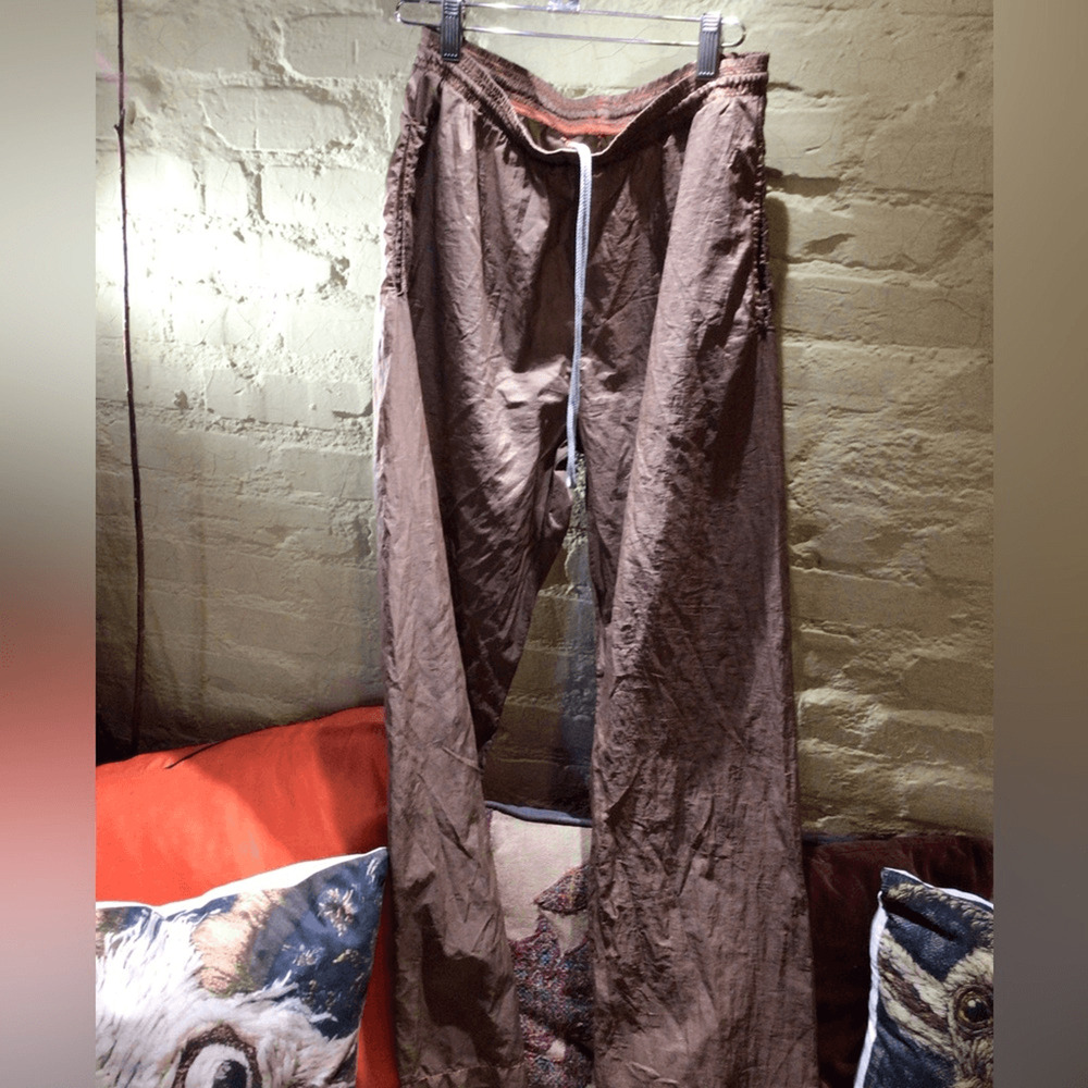 NEW! Los Angeles Apparel cocoa Casual Drawstring Pants in Brown